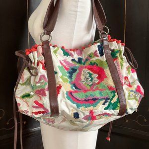 ANTHRO Jasper & Jeera Weekend Embroidery & Tapestry Tote/Satchel